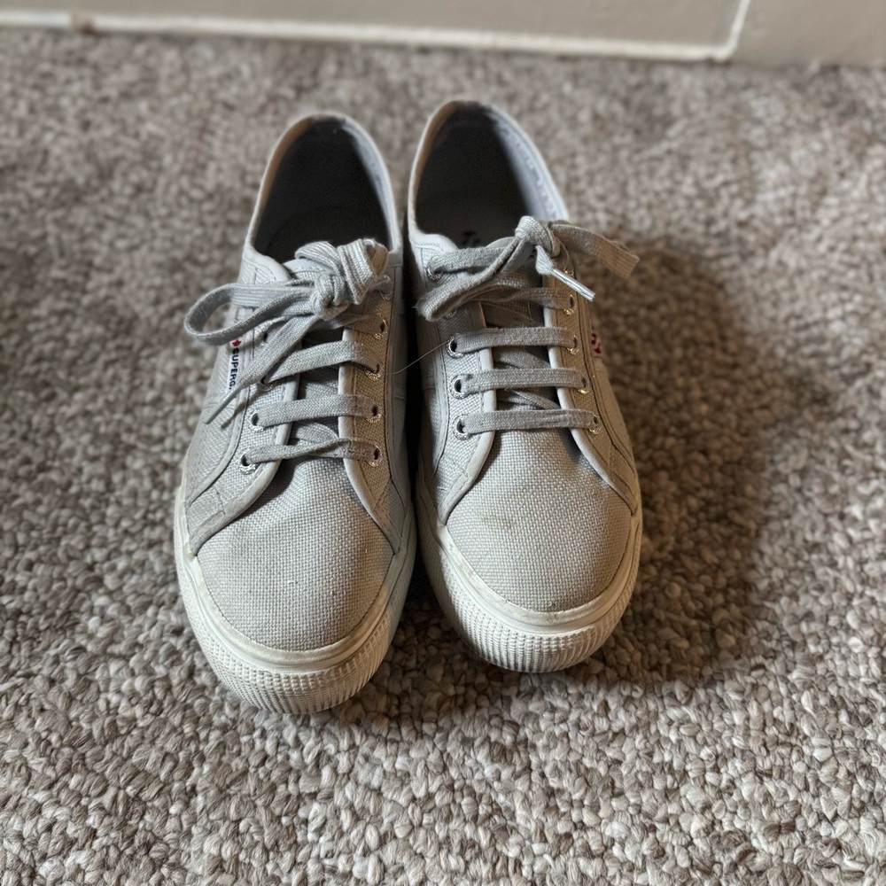 Superga grey platform sneakers size 37/ 7